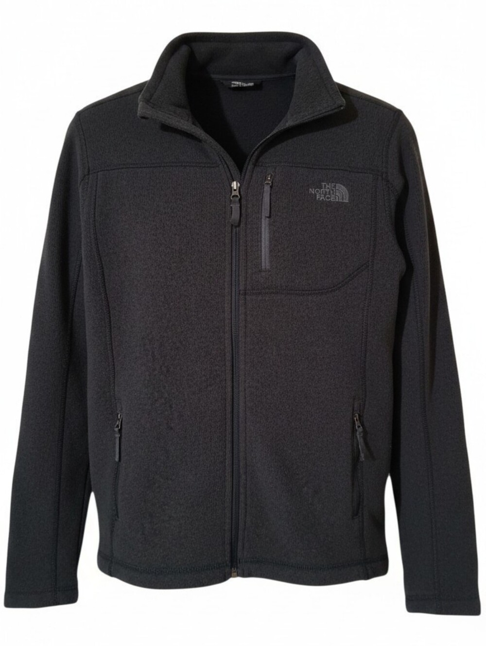 The North Face Youth Boys' Black Full-Zip Fleece Jacket Size Large (14-16)